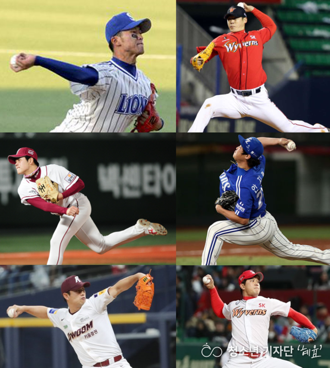 주권 이전 30홀드 이상을 기록한 선수는 6명 뿐이다. (왼쪽부터 권오준, 박희수, 한현희, 안지만, 김상수, 서진용. 출처 : KBS)